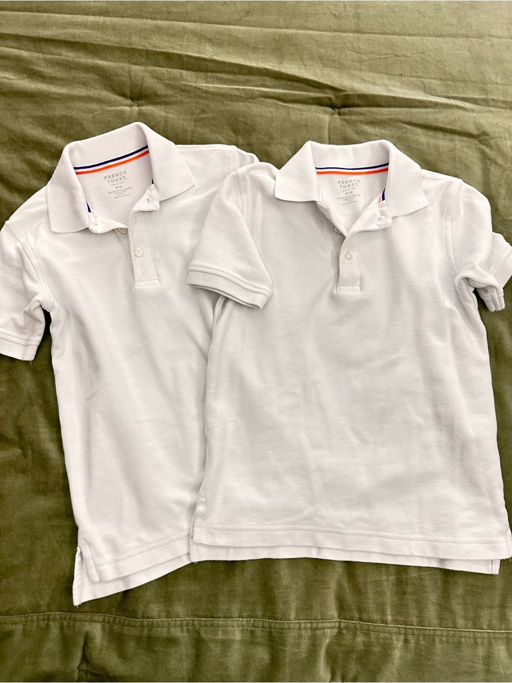 French Toast White Polo Shirt for Kids - Set of 2